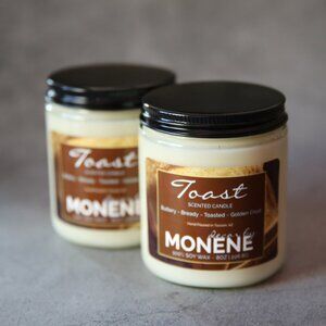 Toast Scented 8oz Soy Wax Glass Jar Candle